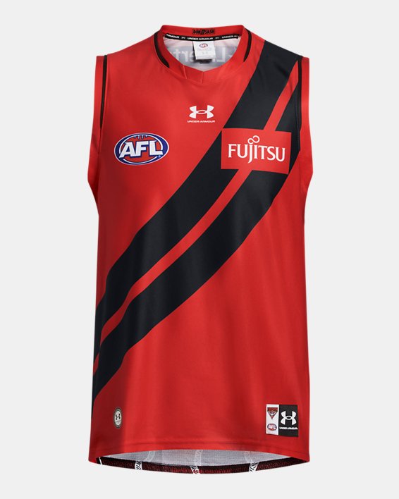 Men's UA EFC AFL Replica Sleeveless Guernsey in Red image number 2